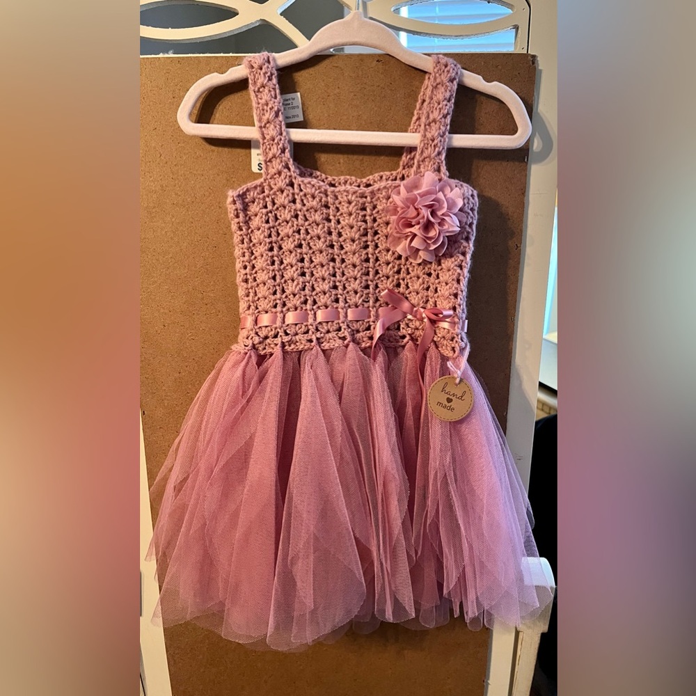 Handmaid Knit/Tulle Baby Girl Dress